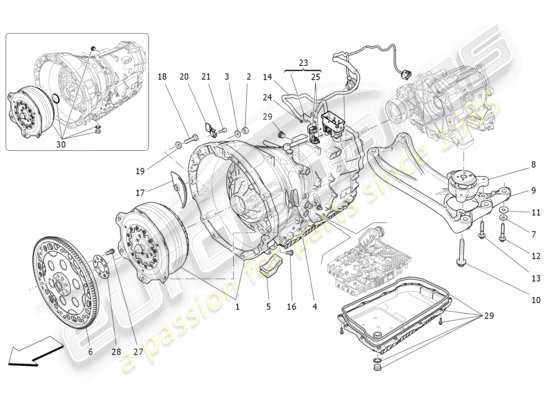 a part diagram from the Maserati Ghibli (2017 onwards) parts catalogue