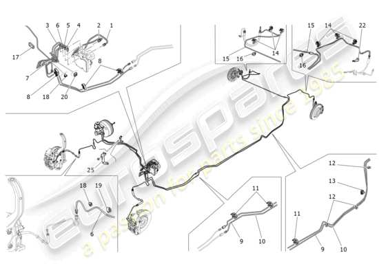 a part diagram from the Maserati Ghibli (2017 onwards) parts catalogue