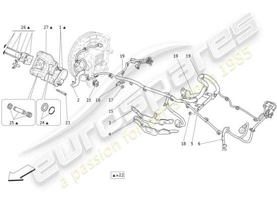 a part diagram from the Maserati Ghibli (2017 onwards) parts catalogue