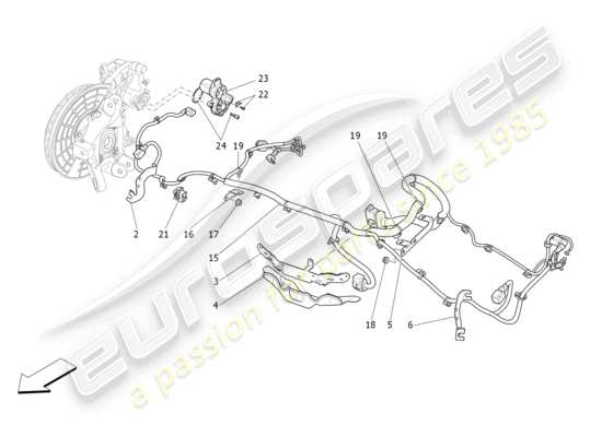 a part diagram from the Maserati Ghibli (2017 onwards) parts catalogue