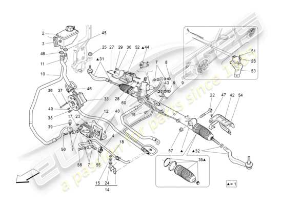 a part diagram from the Maserati Ghibli (2017 onwards) parts catalogue