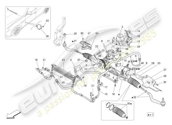 a part diagram from the Maserati Ghibli (2017 onwards) parts catalogue