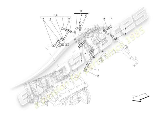 a part diagram from the Maserati Ghibli (2017 onwards) parts catalogue