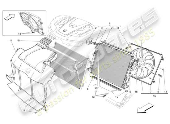 a part diagram from the Maserati Ghibli (2017 onwards) parts catalogue