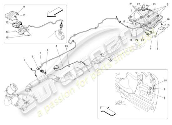 a part diagram from the Maserati Ghibli (2017 onwards) parts catalogue