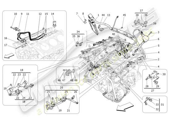 a part diagram from the Maserati Ghibli (2017 onwards) parts catalogue