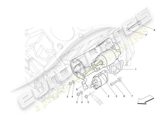 a part diagram from the Maserati Ghibli (2017 onwards) parts catalogue