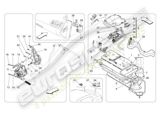 a part diagram from the Maserati Ghibli (2017 onwards) parts catalogue