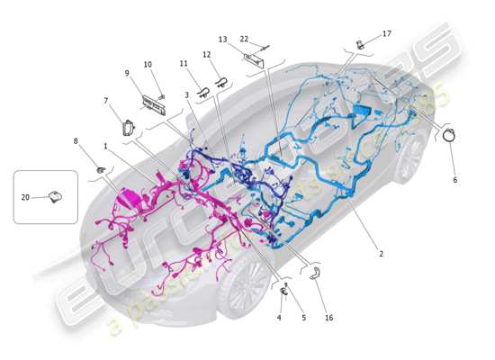 a part diagram from the Maserati Ghibli (2017 onwards) parts catalogue