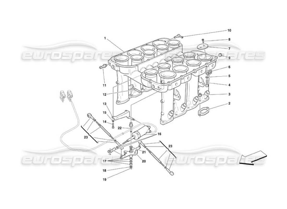 Ferrari 360 Challenge (2000) Air Intake Manifold Parts Diagram