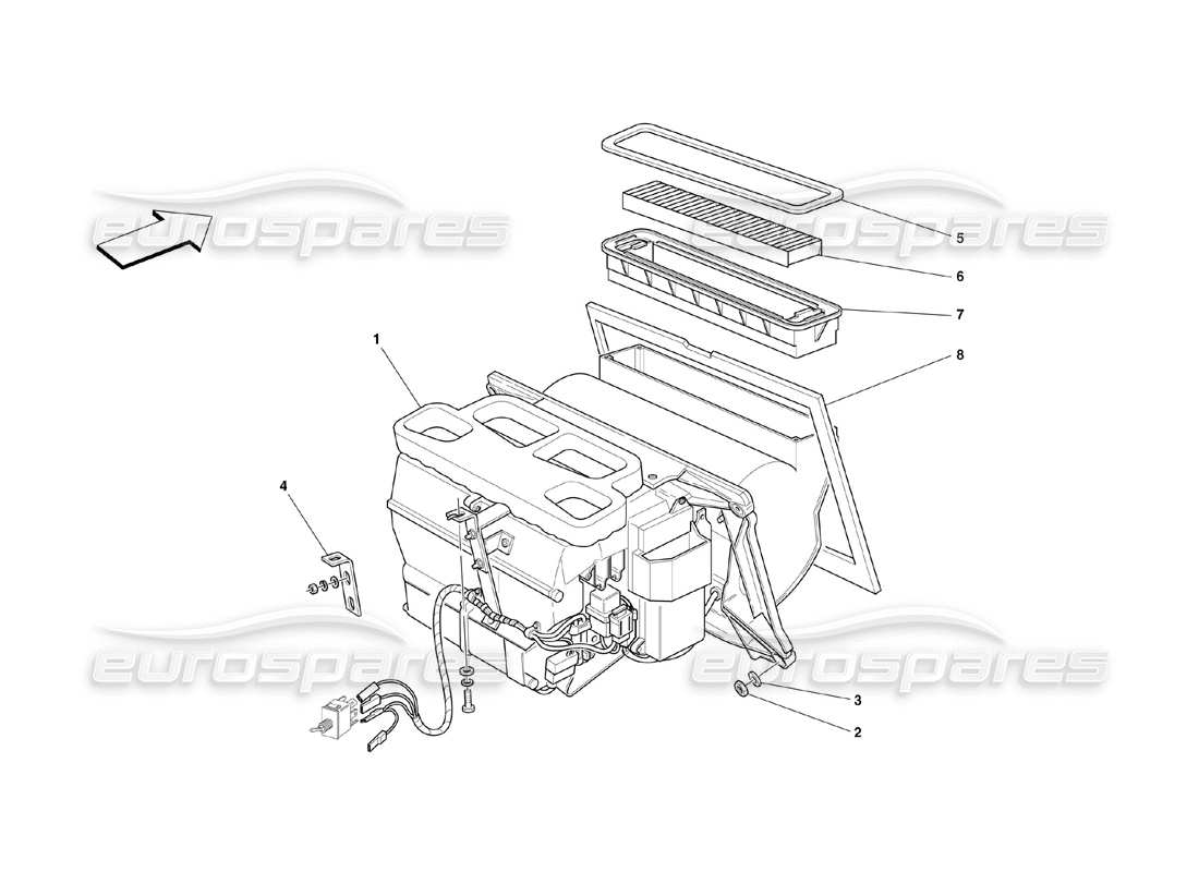 Ferrari 360 Challenge (2000) Ventilation Unit Parts Diagram