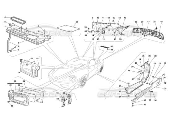 a part diagram from the Ferrari 360 parts catalogue