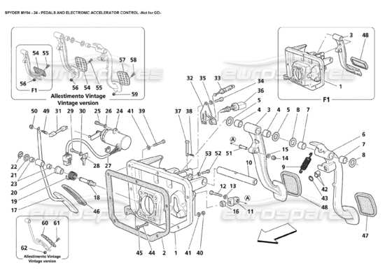 a part diagram from the Maserati 4200 parts catalogue