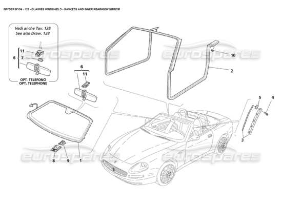 a part diagram from the Maserati 4200 parts catalogue