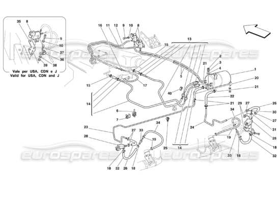 a part diagram from the Ferrari 360 parts catalogue