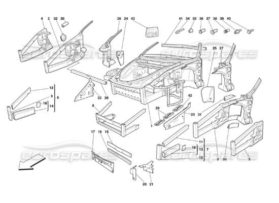 a part diagram from the Ferrari 360 parts catalogue