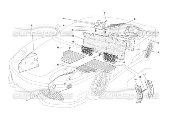 a part diagram from the Ferrari 360 parts catalogue