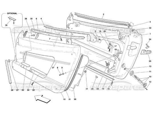 a part diagram from the Ferrari 360 parts catalogue