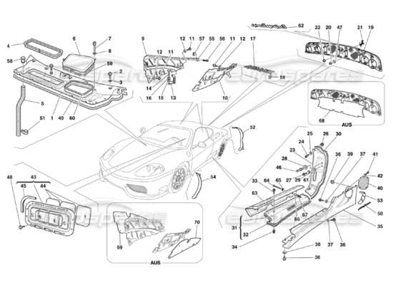 a part diagram from the Ferrari 360 parts catalogue