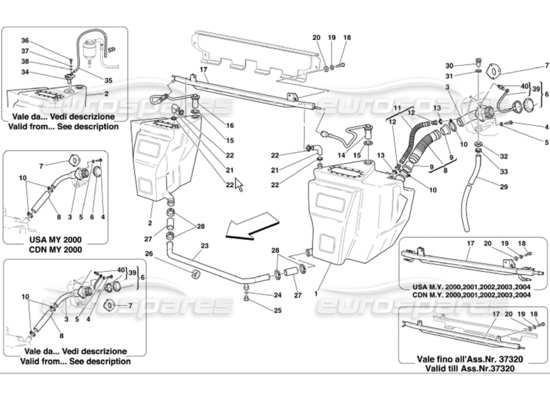 a part diagram from the Ferrari 360 parts catalogue