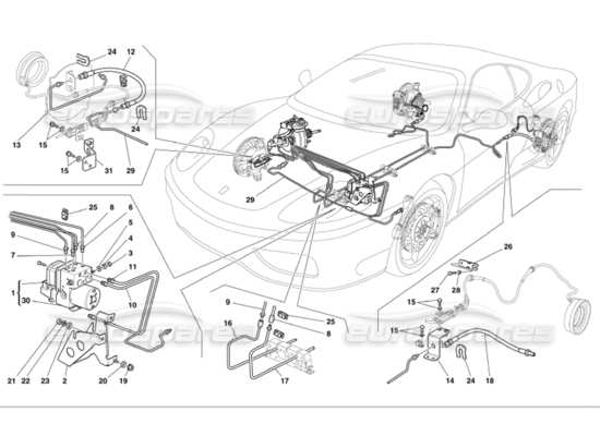 a part diagram from the Ferrari 360 parts catalogue