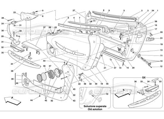 a part diagram from the Ferrari 360 parts catalogue