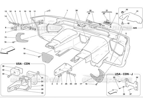 a part diagram from the Ferrari 360 parts catalogue