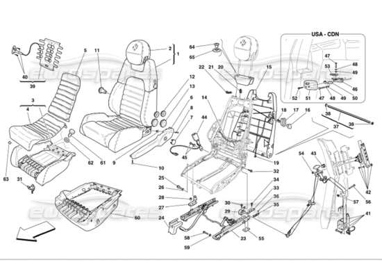 a part diagram from the Ferrari 360 parts catalogue