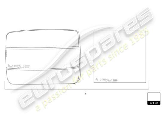 a part diagram from the Lamborghini Urus parts catalogue