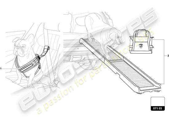 a part diagram from the Lamborghini Urus parts catalogue