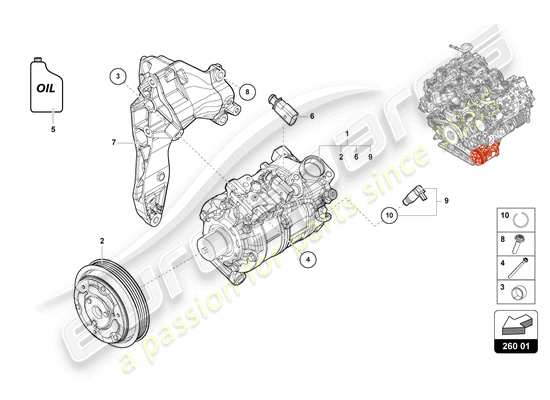 a part diagram from the Lamborghini Urus parts catalogue