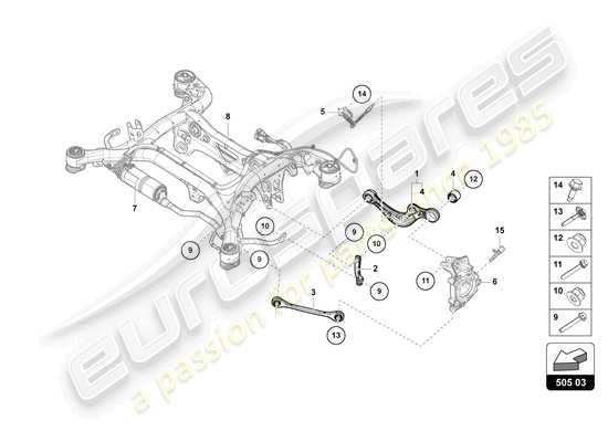 a part diagram from the Lamborghini Urus parts catalogue