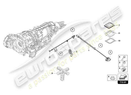 a part diagram from the Lamborghini Urus parts catalogue