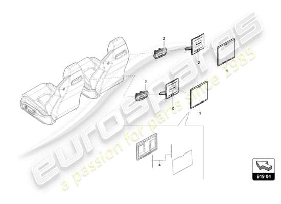 a part diagram from the Lamborghini Urus parts catalogue