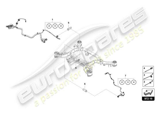 a part diagram from the Lamborghini Urus parts catalogue