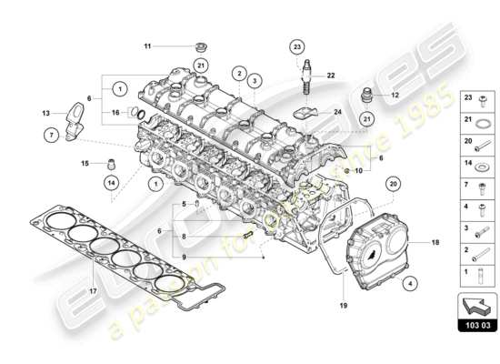 a part diagram from the Lamborghini Countach parts catalogue