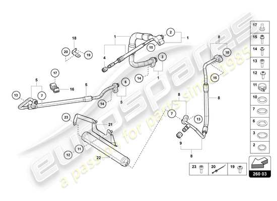 a part diagram from the Lamborghini Countach parts catalogue