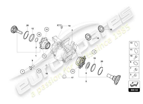 a part diagram from the Lamborghini Countach parts catalogue