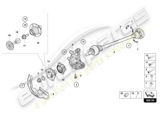 a part diagram from the Lamborghini Countach parts catalogue