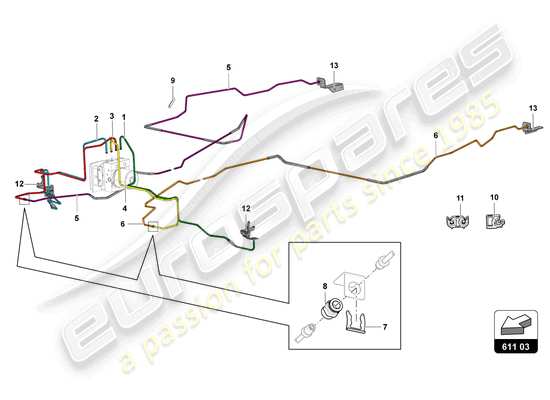 a part diagram from the Lamborghini Countach parts catalogue