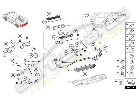 a part diagram from the Lamborghini Countach parts catalogue