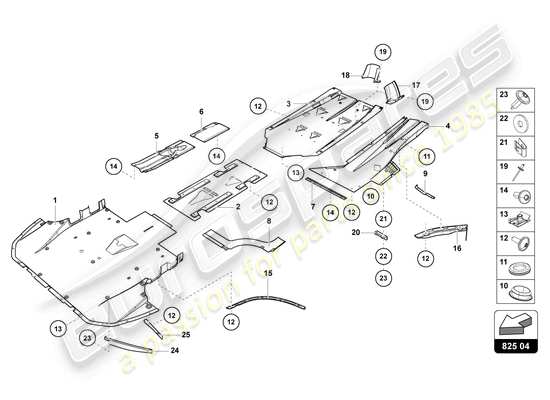 a part diagram from the Lamborghini Countach parts catalogue