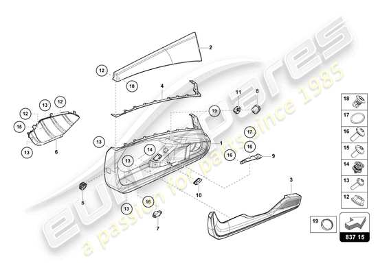 a part diagram from the Lamborghini Countach parts catalogue