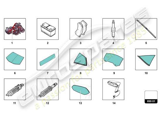 a part diagram from the Lamborghini Countach parts catalogue