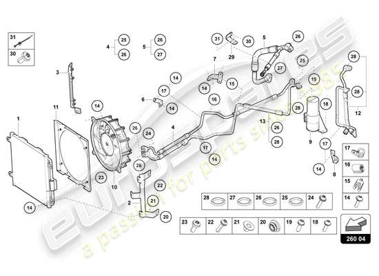 a part diagram from the Lamborghini Aventador LP770-4 SVJ parts catalogue