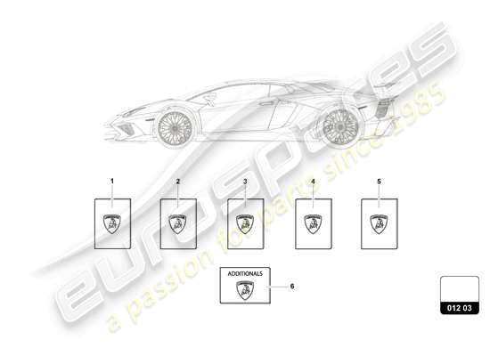 a part diagram from the Lamborghini Aventador LP770-4 SVJ parts catalogue