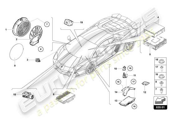 a part diagram from the Lamborghini Aventador LP770-4 SVJ parts catalogue