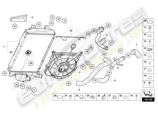 a part diagram from the Lamborghini Aventador LP770-4 SVJ parts catalogue