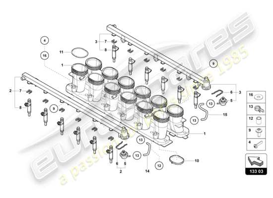 a part diagram from the Lamborghini Aventador LP770-4 SVJ parts catalogue