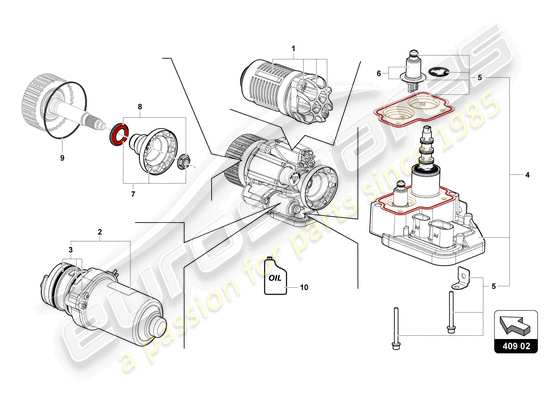 a part diagram from the Lamborghini Aventador LP770-4 SVJ parts catalogue